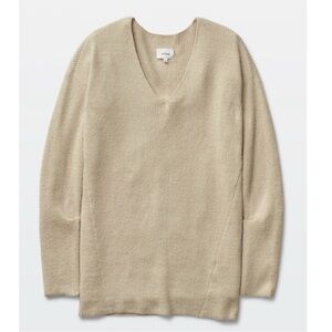 Aritzia Wilfred Hénon Bouclé Knit Tunic Sweater Cream/Oat Large